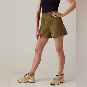Athleta Boundless Olive Shorts Small
